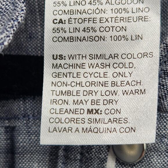 NWT Chico's Reversable Linen Indigo Stripe Jacket  Women's 2 (Large 12) - Picture 6 of 15